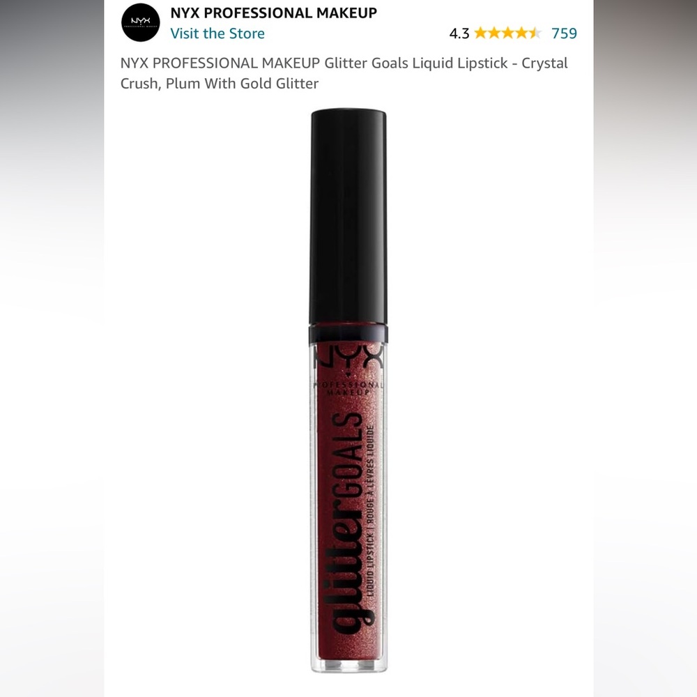 NYX - Glitter Goals Liquid Lipstick/ Crystal Crush shade (NEW)